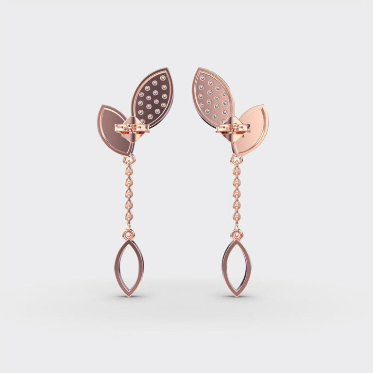 Spring Leaves Diamond Earrings