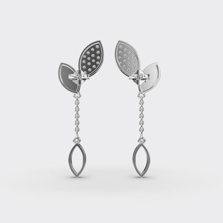 Spring Leaves Diamond Earrings