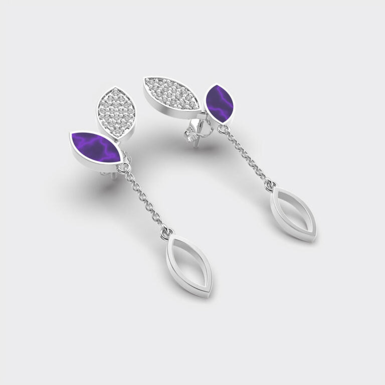 Spring Leaves Diamond Earrings