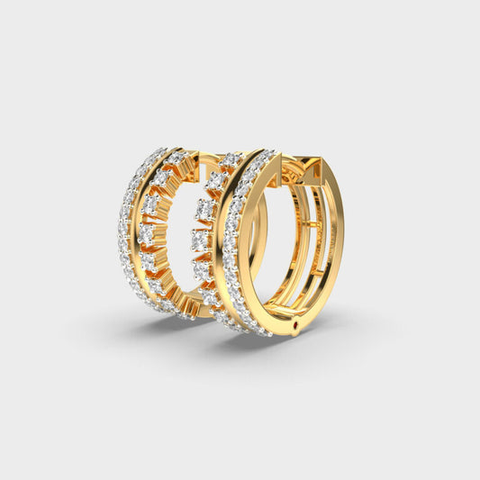 Sparkling Sphere Diamond Earrings