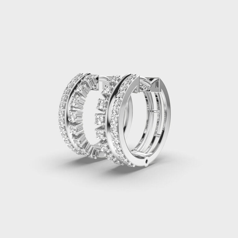 Sparkling Sphere Diamond Earrings