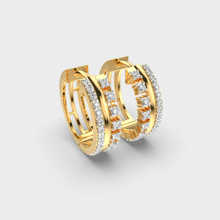 Sparkling Sphere Diamond Earrings