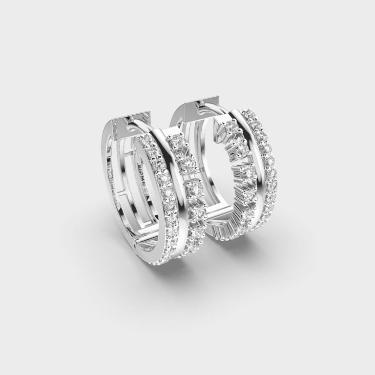 Sparkling Sphere Diamond Earrings