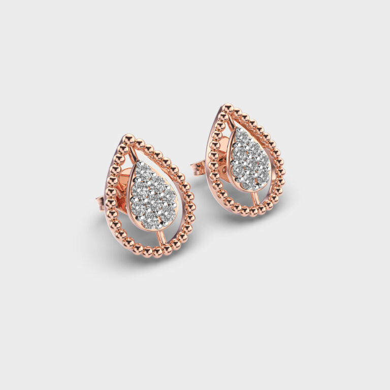 Bounded Dew Diamond Earrings