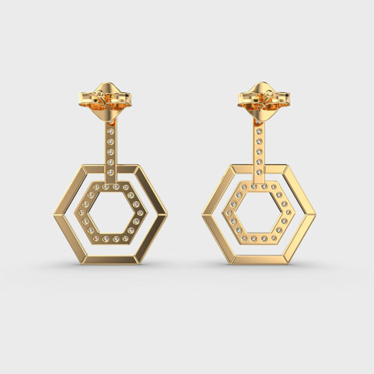Penta Luminous Diamond Earrings