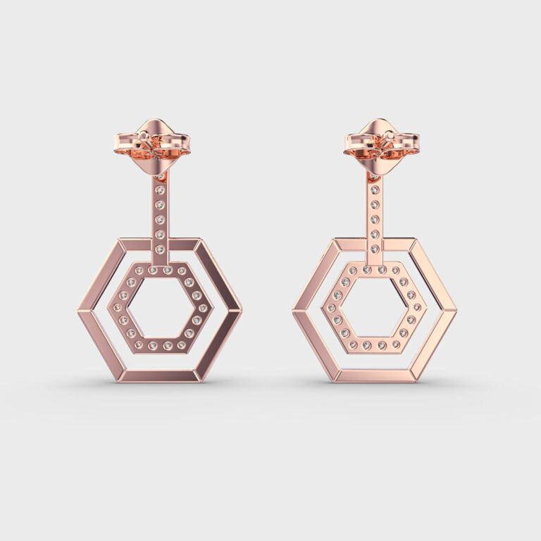 Penta Luminous Diamond Earrings