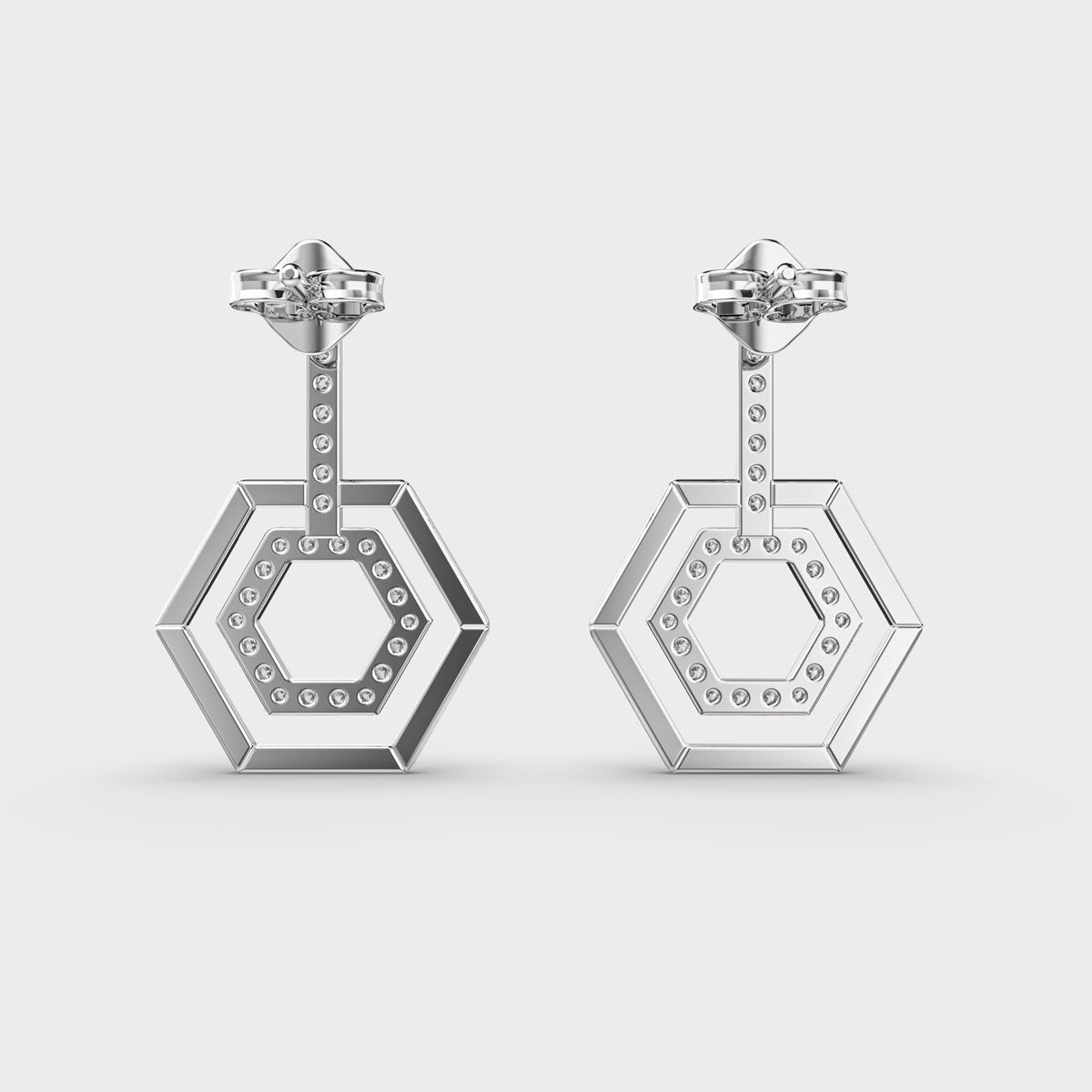 Penta Luminous Diamond Earrings