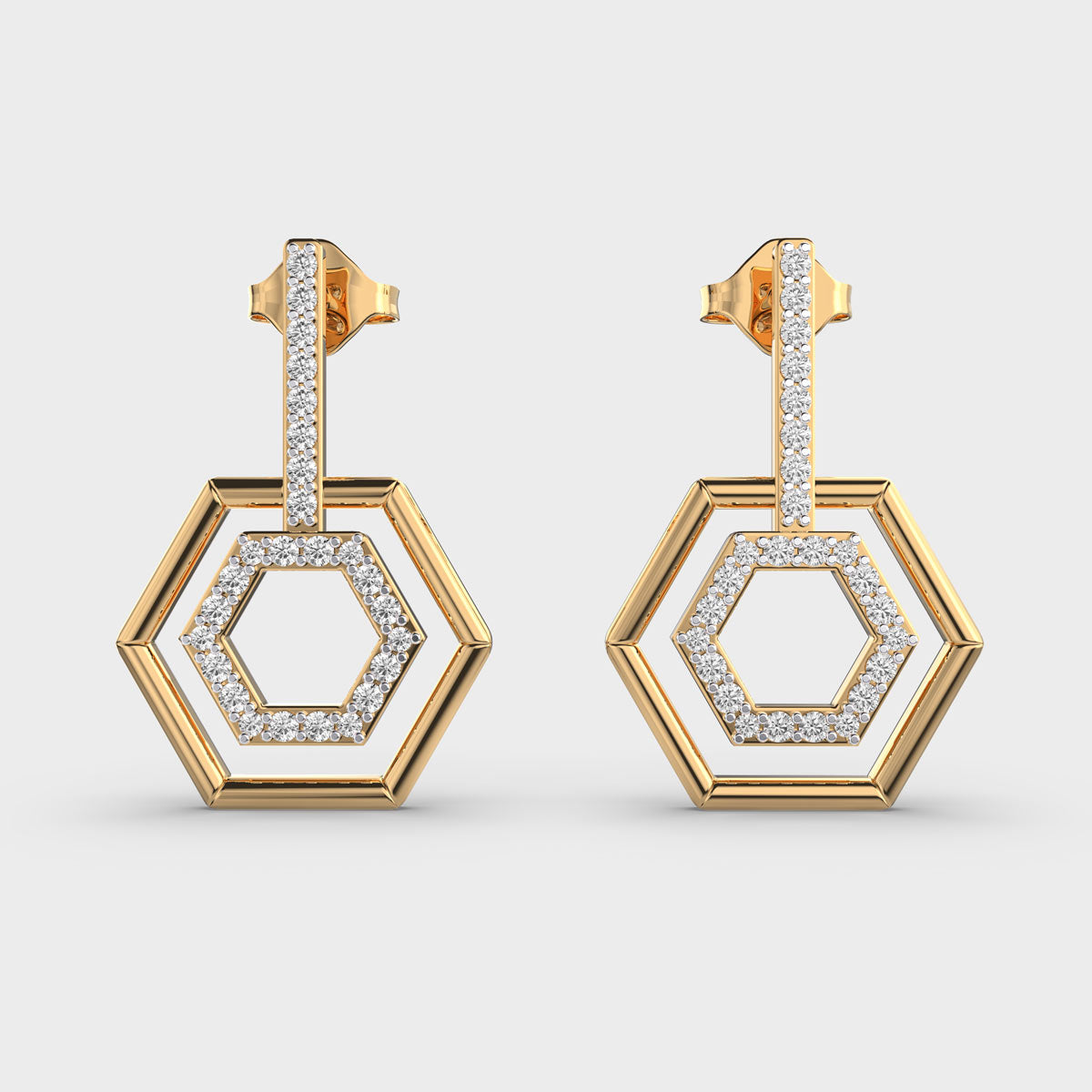 Penta Luminous Diamond Earrings