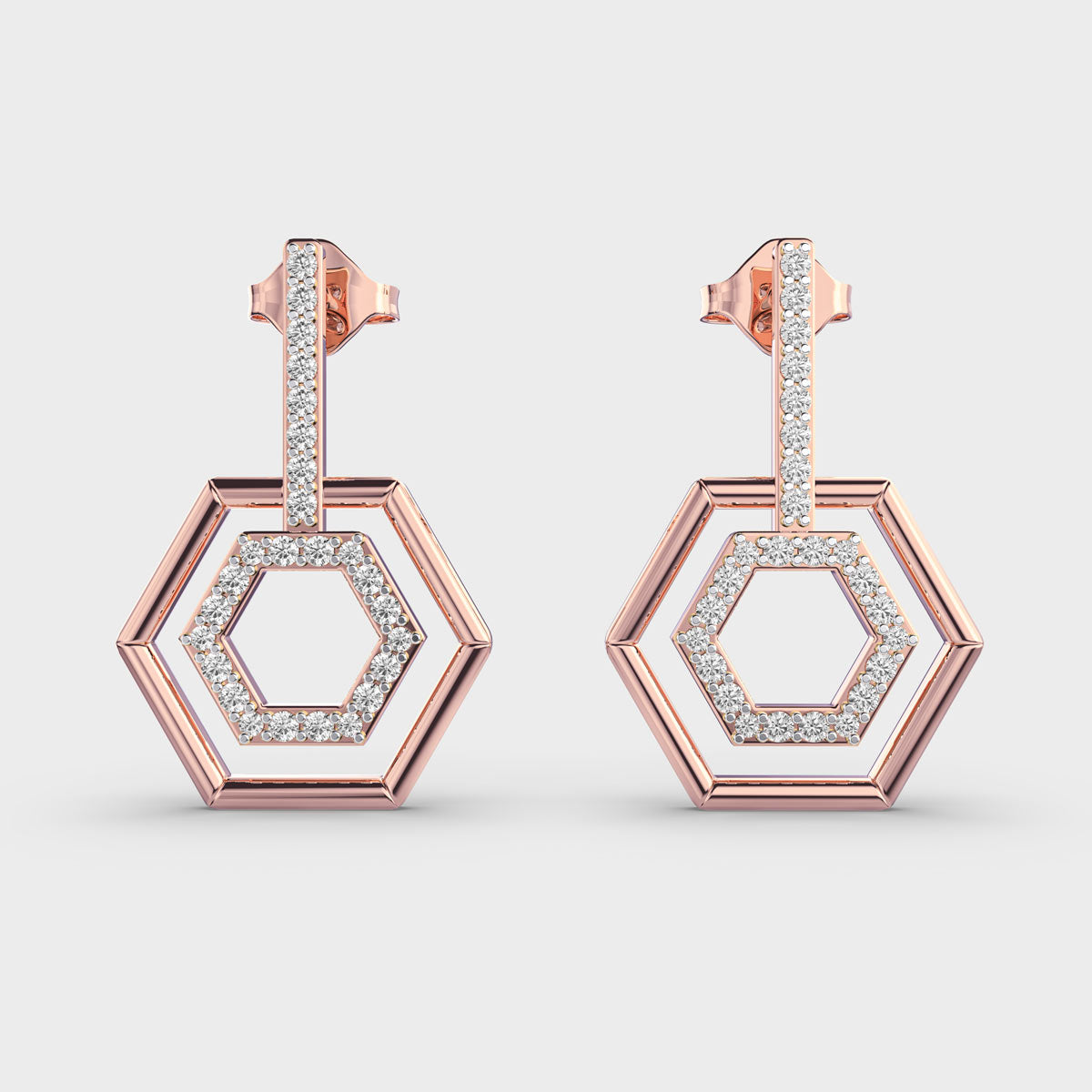 Penta Luminous Diamond Earrings