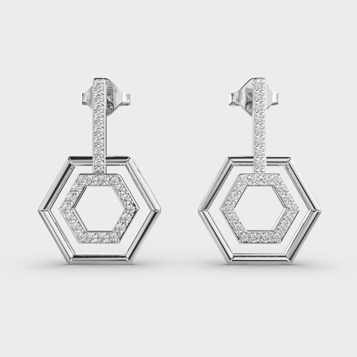 Penta Luminous Diamond Earrings