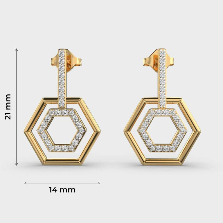 Penta Luminous Diamond Earrings
