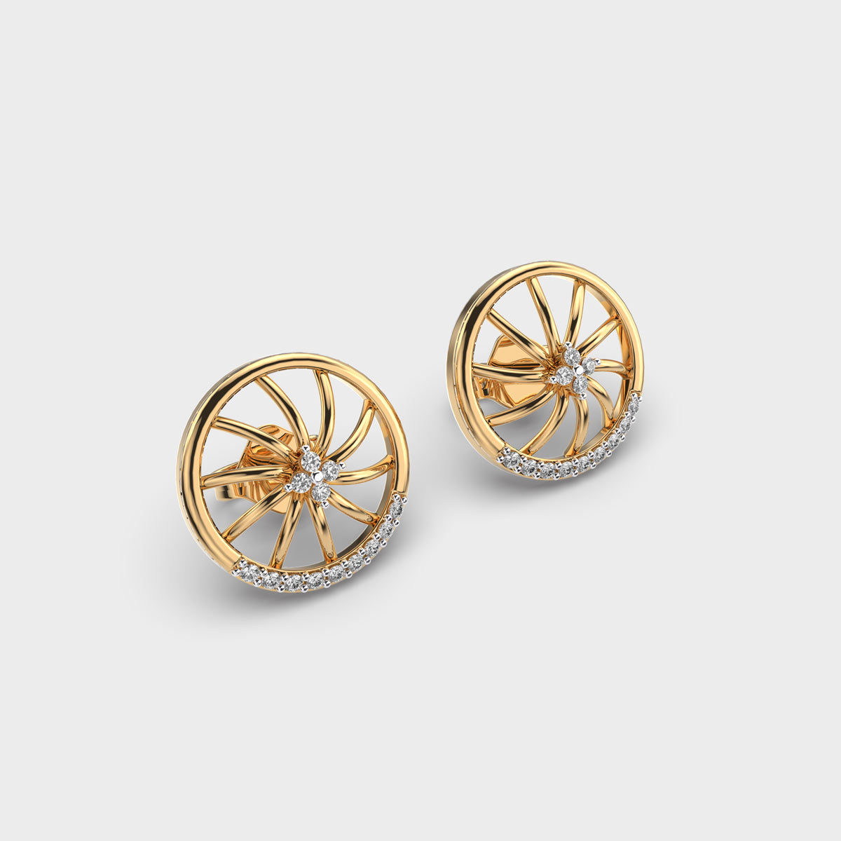 Ferry’s Wheel Diamond Stud