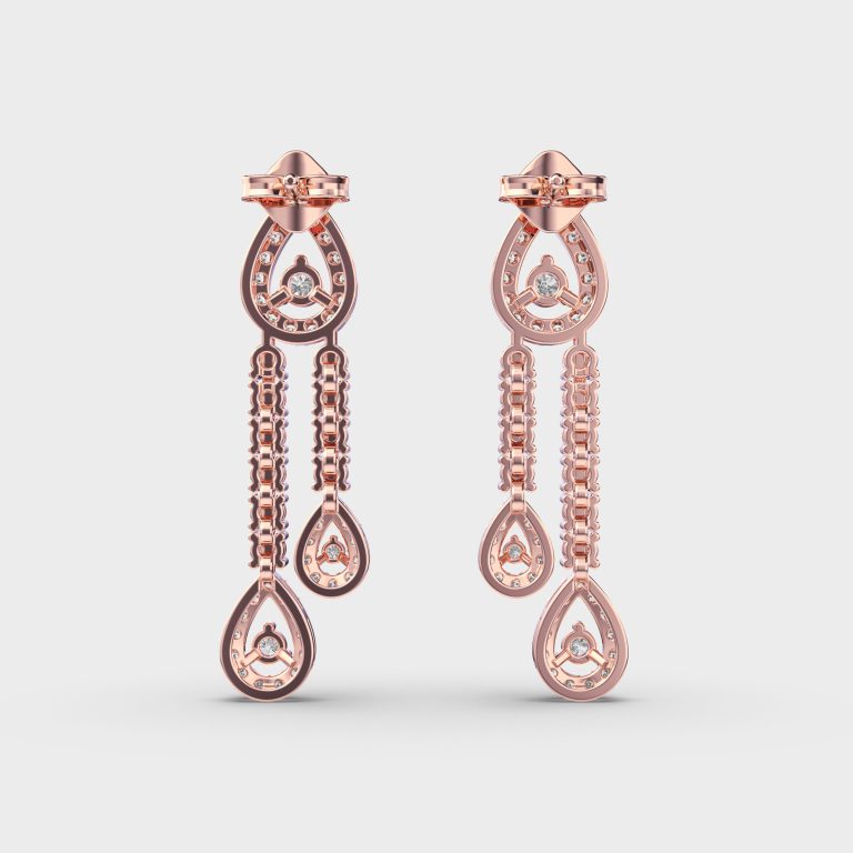 Dewfall Danglers Diamond Earrings
