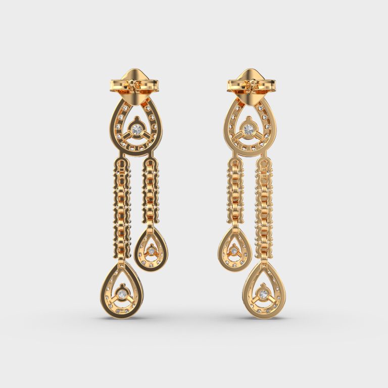 Dewfall Danglers Diamond Earrings