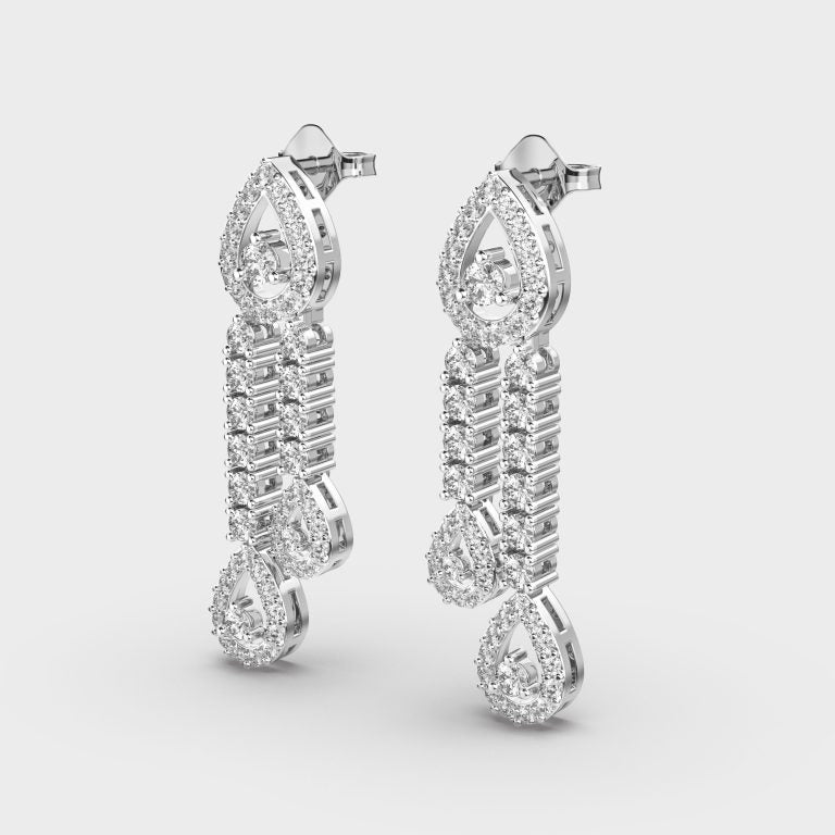 Dewfall Danglers Diamond Earrings