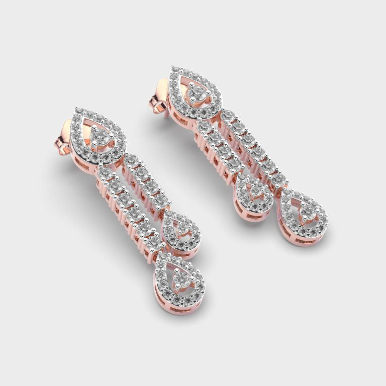 Dewfall Danglers Diamond Earrings