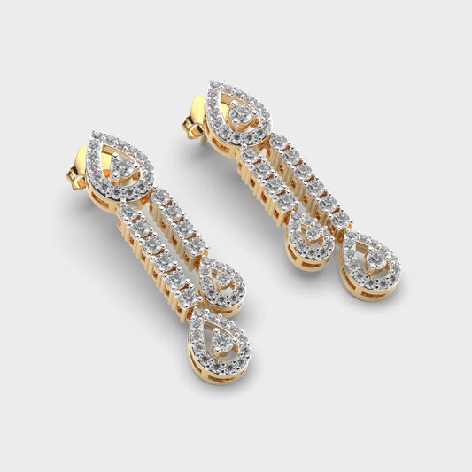 Dewfall Danglers Diamond Earrings