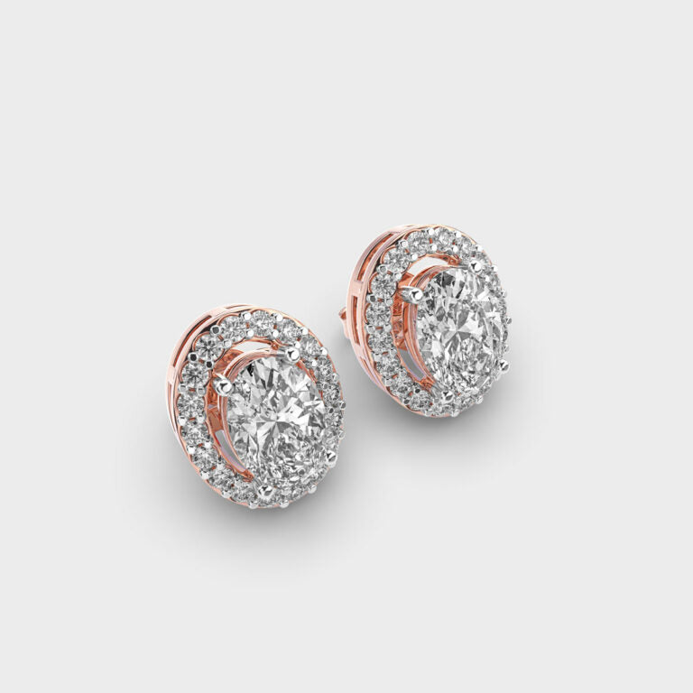 1 Carat Classic Oval Diamond Studs