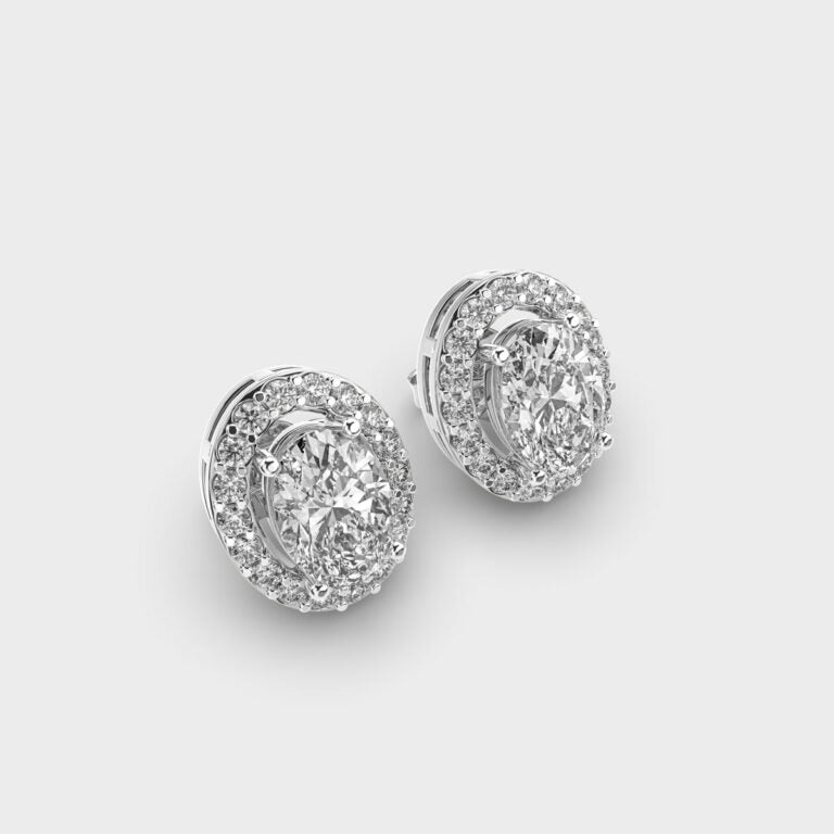 1 Carat Classic Oval Diamond Studs