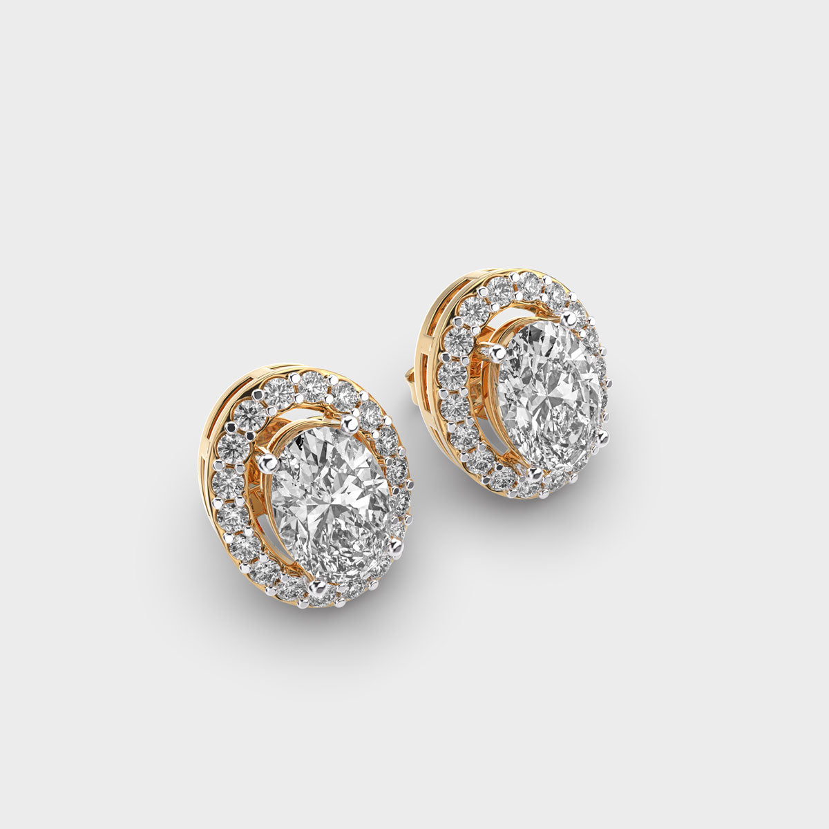 1 Carat Classic Oval Diamond Studs