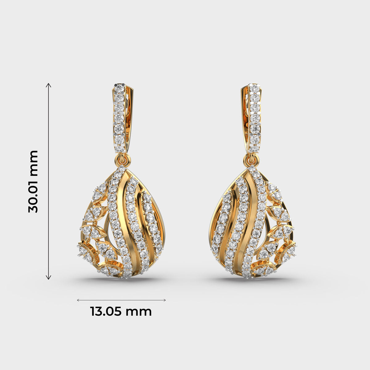 Adorned Drops Diamond Earrings