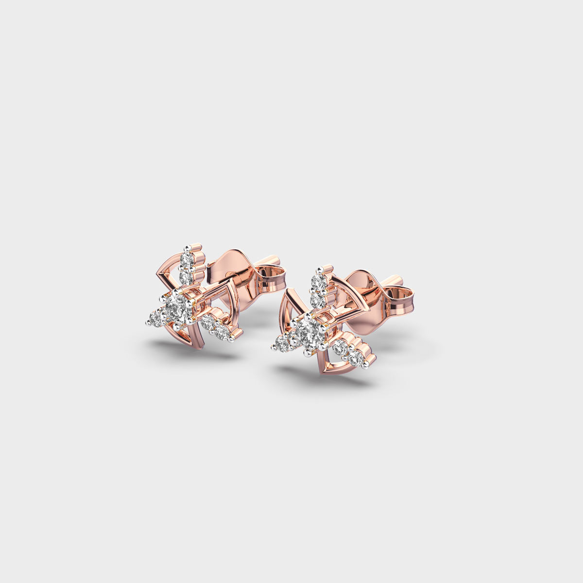 Intricate Lace Diamond Studs