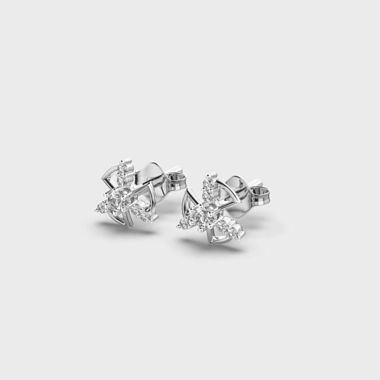 Intricate Lace Diamond Studs