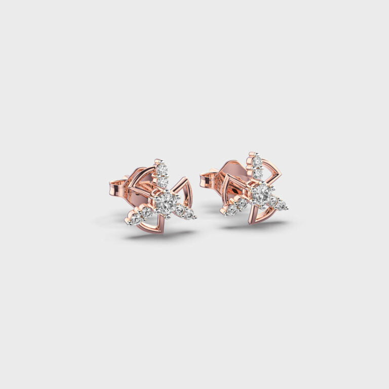 Intricate Lace Diamond Studs