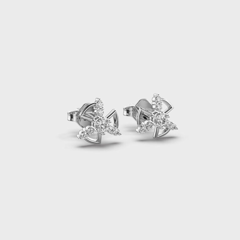 Intricate Lace Diamond Studs