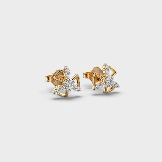 Intricate Lace Diamond Studs