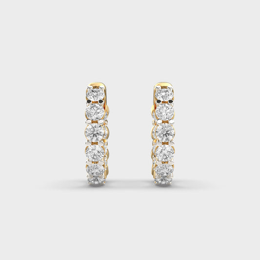Radiant Unity Diamond Hoops