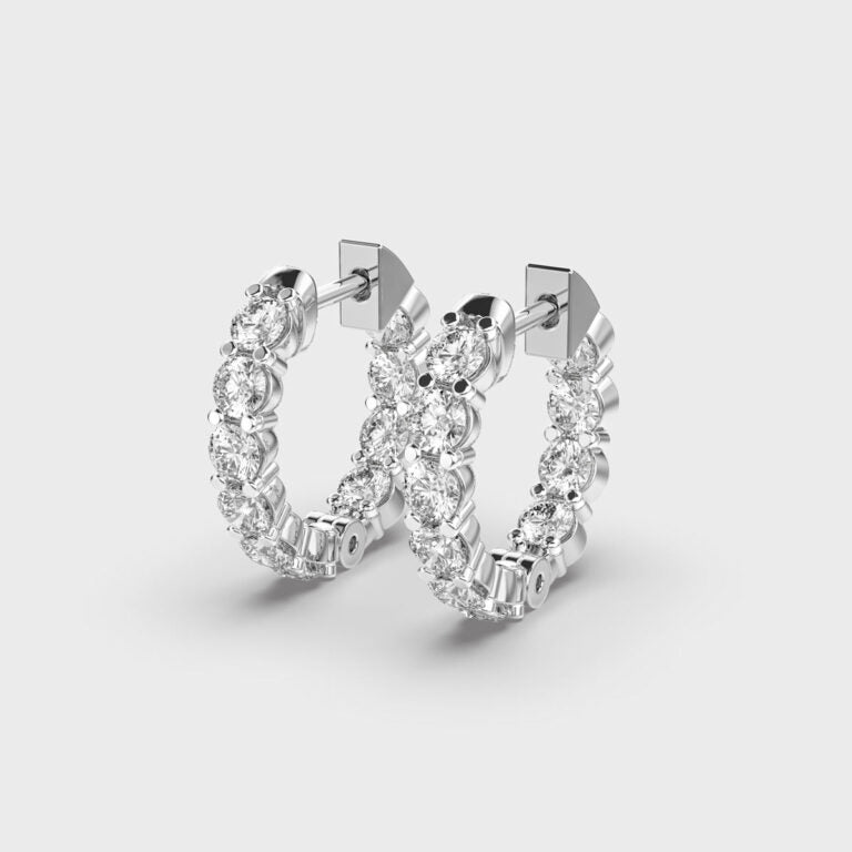 Radiant Unity Diamond Hoops