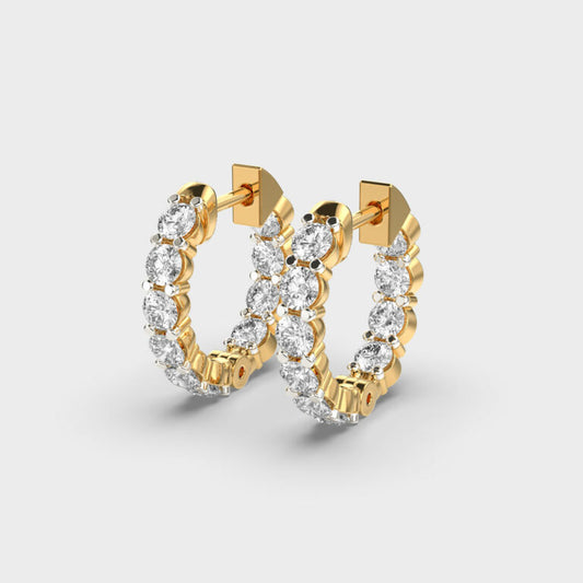 Radiant Unity Diamond Hoops