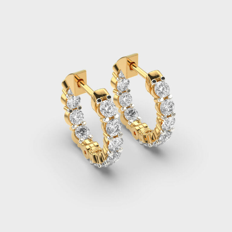 Radiant Unity Diamond Hoops