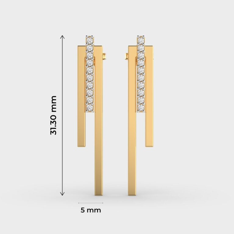 Modish Lines Diamond Earrings