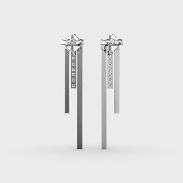 Modish Lines Diamond Earrings