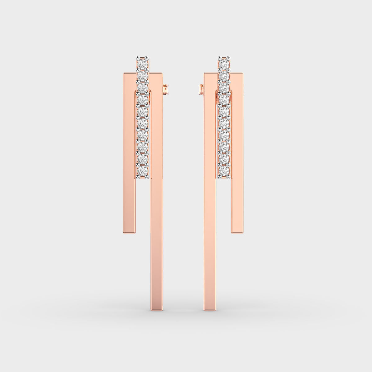 Modish Lines Diamond Earrings