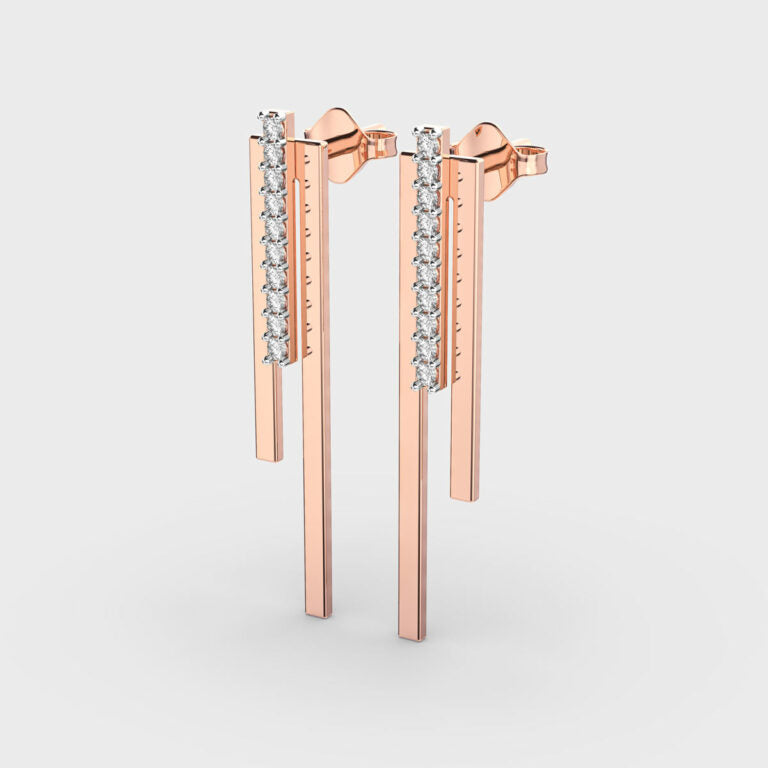 Modish Lines Diamond Earrings