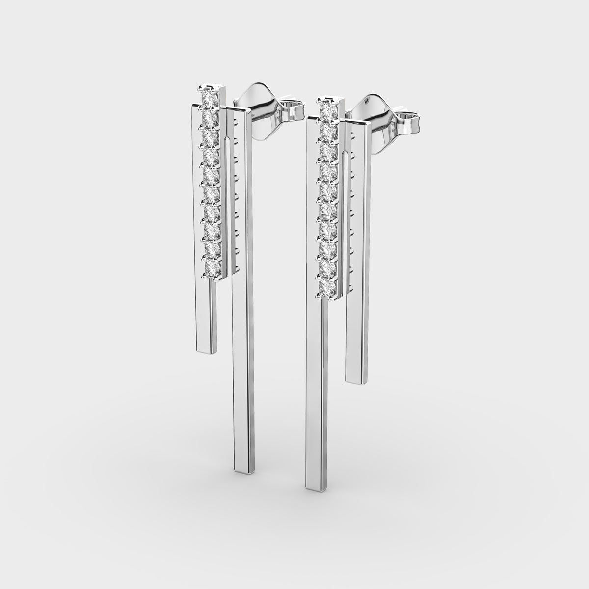 Modish Lines Diamond Earrings