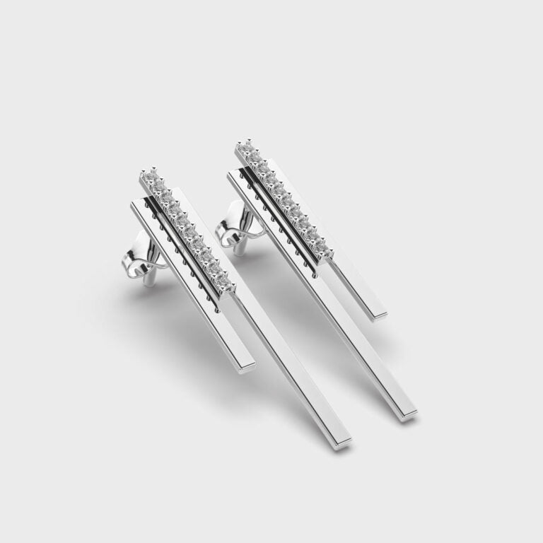 Modish Lines Diamond Earrings