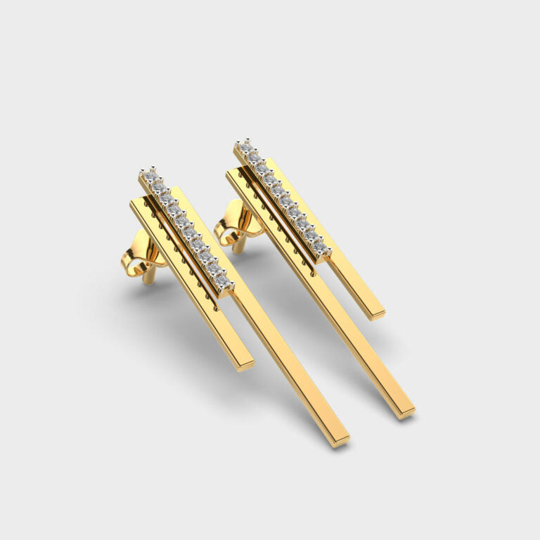 Modish Lines Diamond Earrings