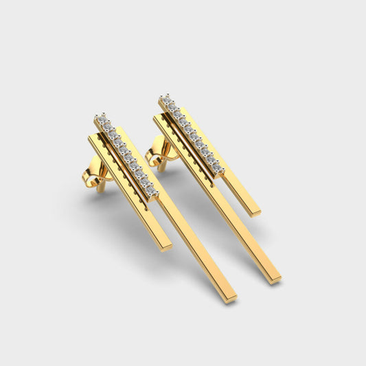 Modish Lines Diamond Earrings