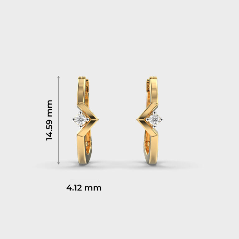 Wonderous Woman Diamond Hoops