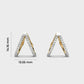 Charming Wishbone (V-shaped) Diamond Hoops