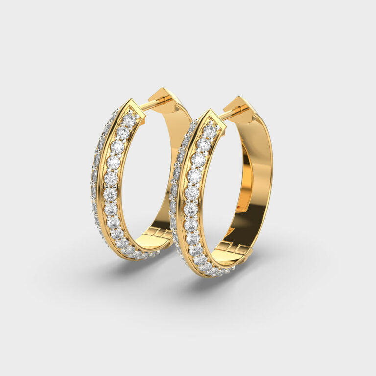 Double Trouble Diamond Hoops