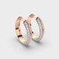 Double Trouble Diamond Hoops