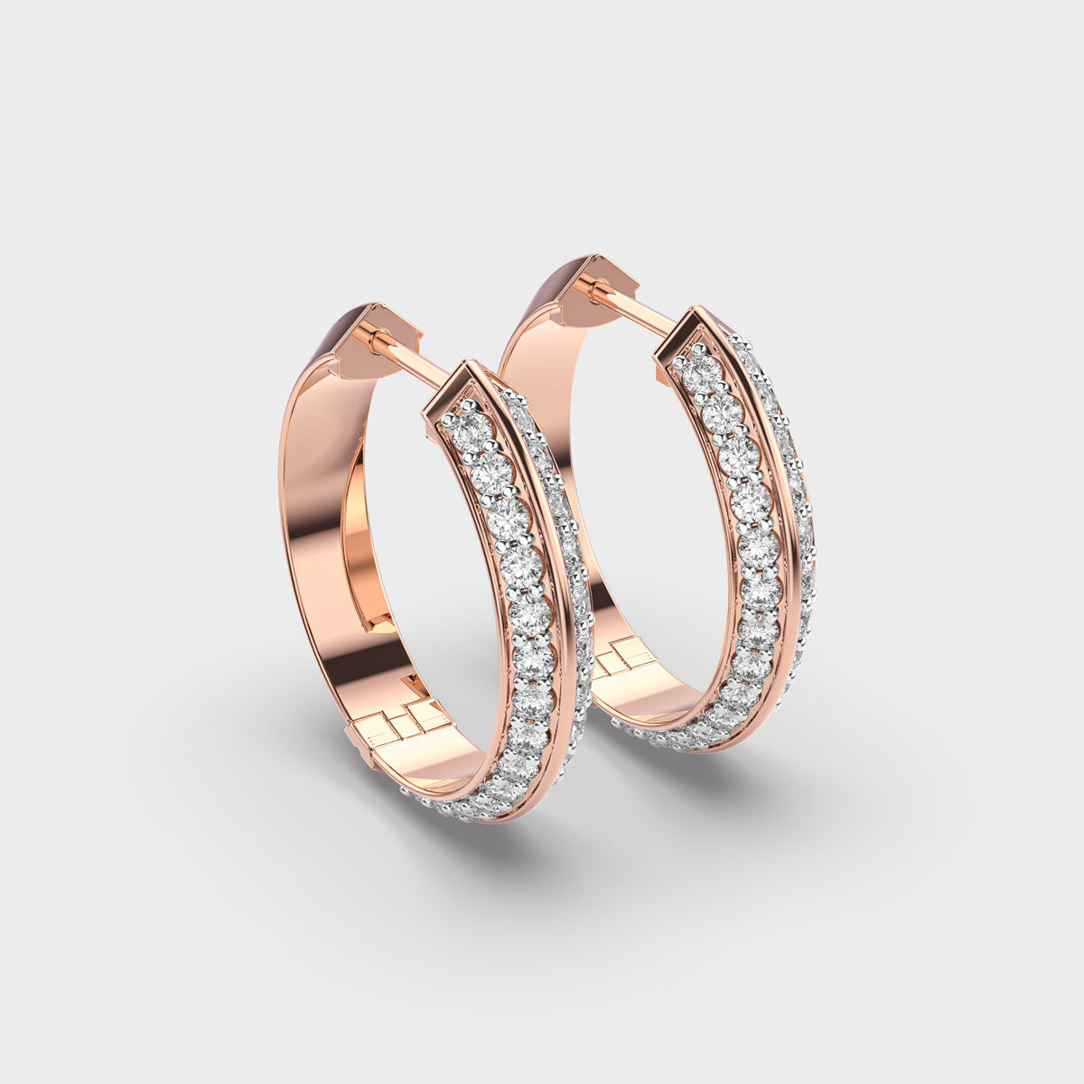 Double Trouble Diamond Hoops