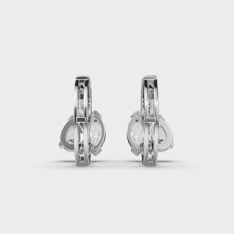 Glossy Glamour Diamond Hoops
