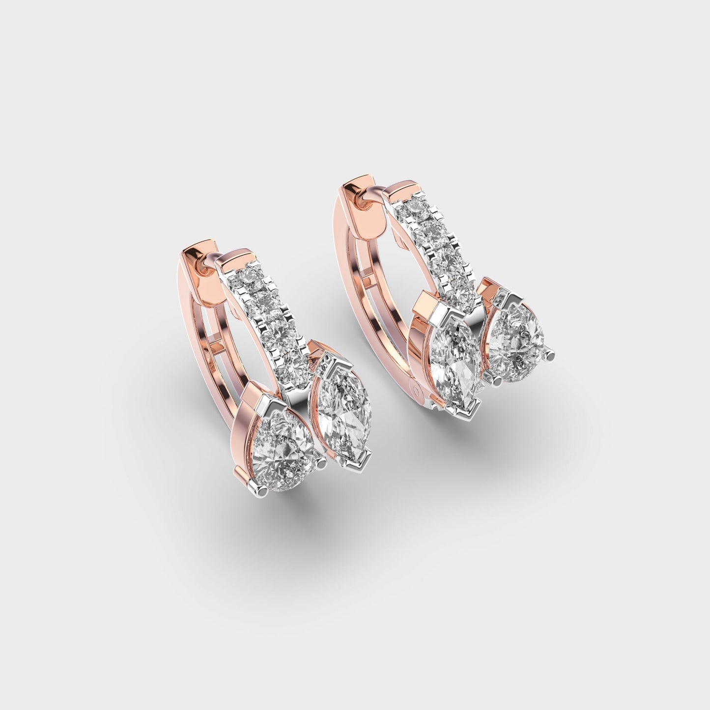 Glossy Glamour Diamond Hoops