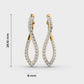 Contemporary Twist Diamond Earrings